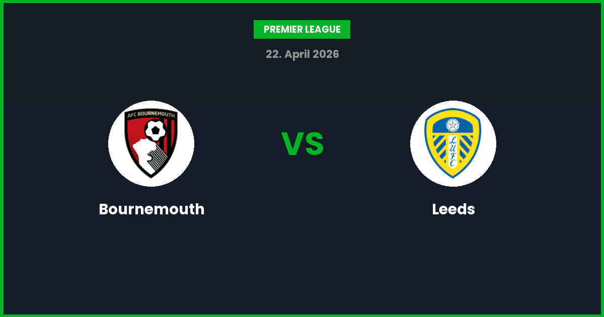 Bournemouth vs Leeds – Bedste Odds – 22/04/2026