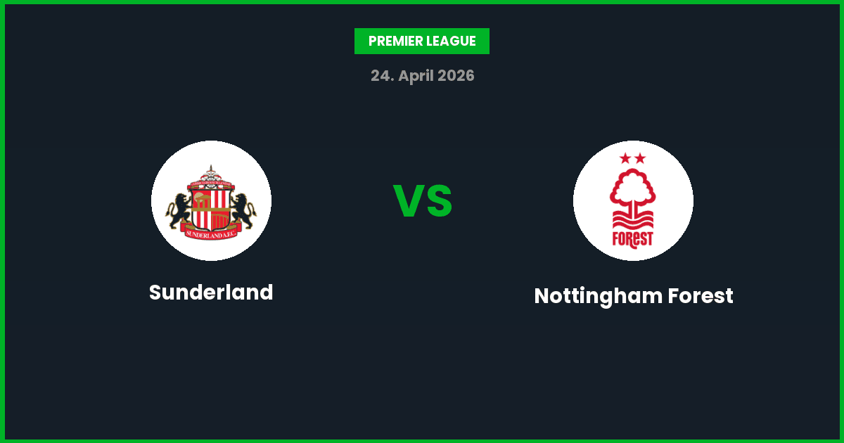 Sunderland vs Nottingham Forest – Bedste Odds – 24/04/2026