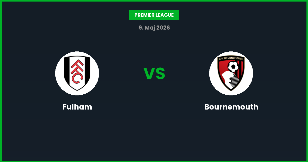 Fulham vs Bournemouth – Bedste Odds – 09/05/2026