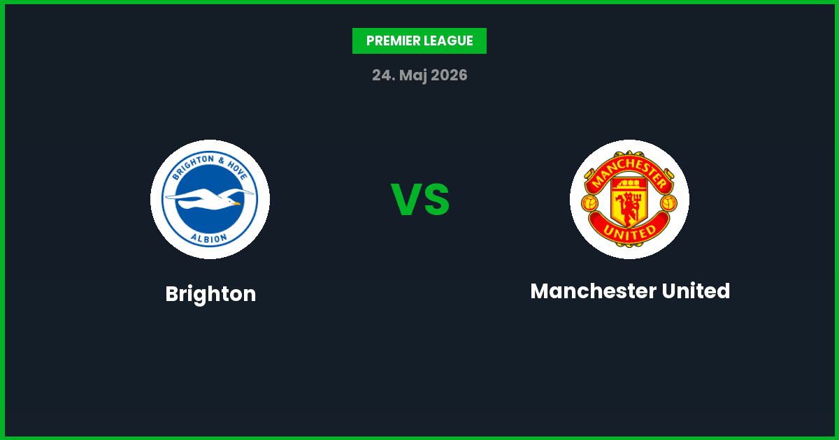 Brighton vs Manchester United – Bedste Odds – 24/05/2026