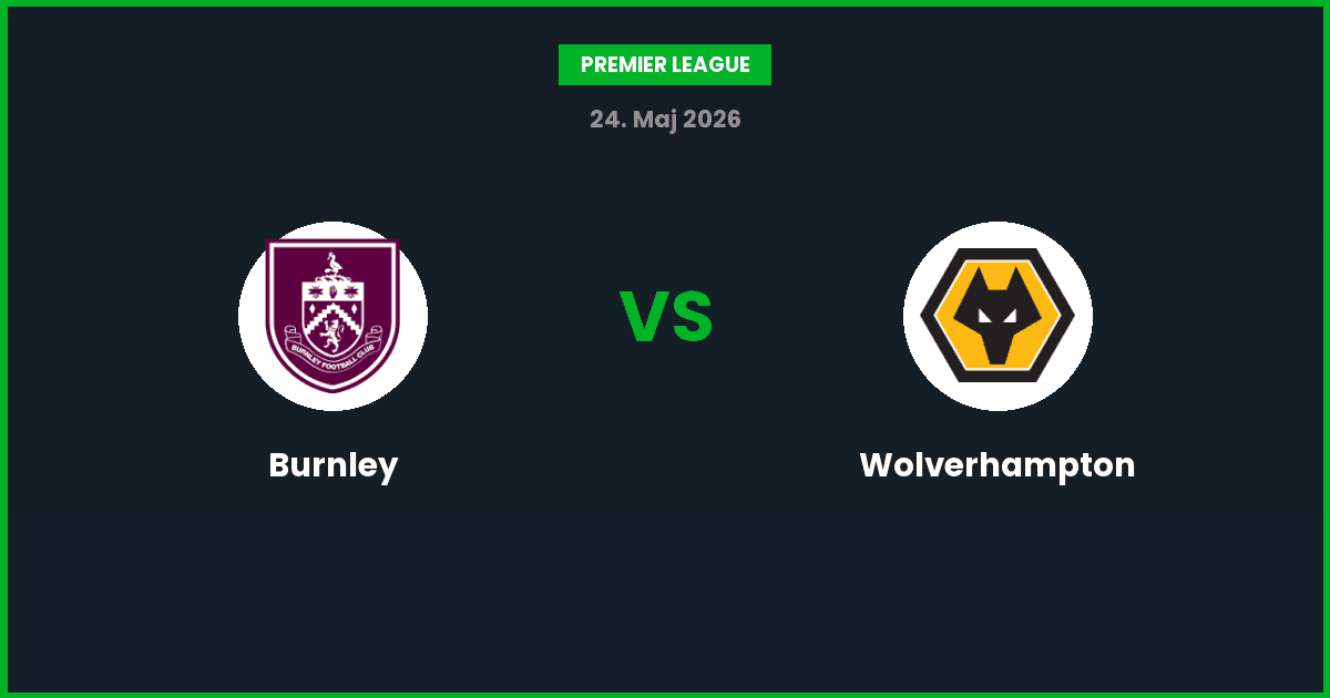 Burnley vs Wolverhampton – Bedste Odds – 24/05/2026