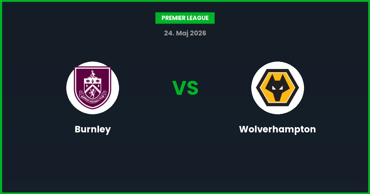Burnley vs Wolverhampton – Bedste Odds – 24/05/2026