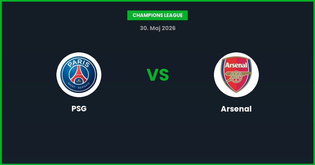PSG vs Arsenal – Bedste Odds – 30/05/2026