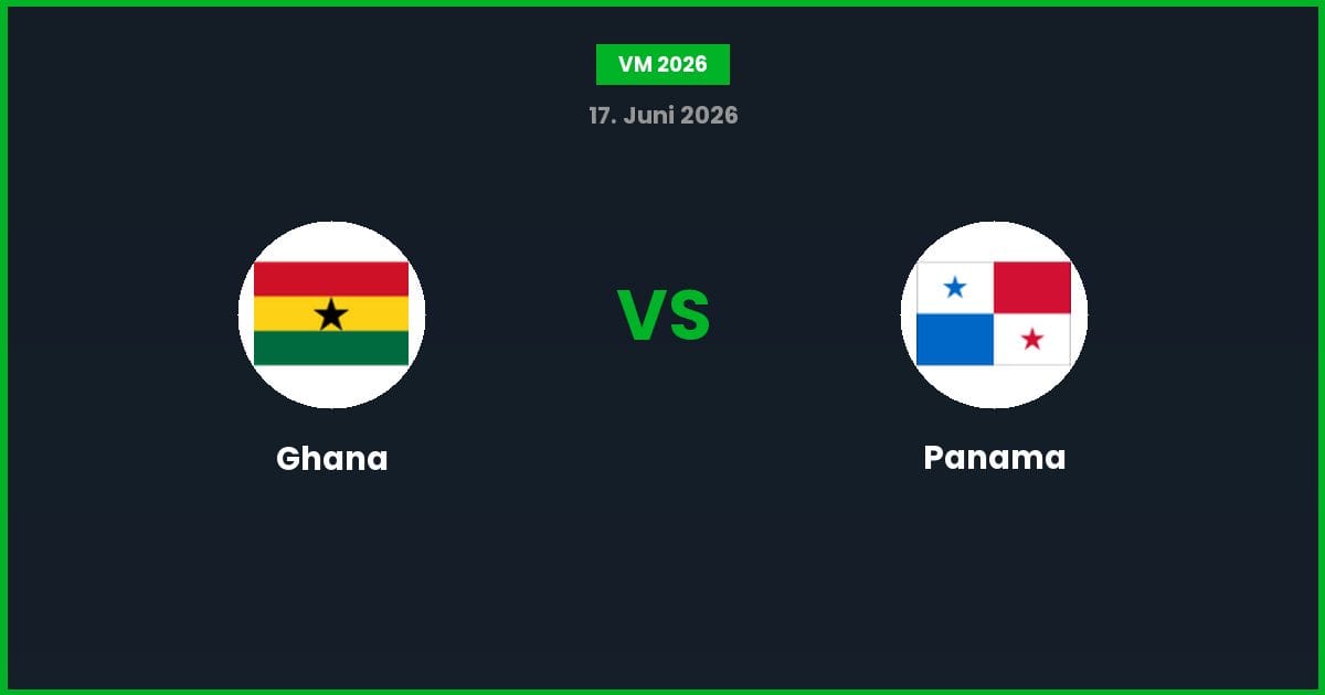 Ghana vs Panama – Bedste Odds – 18/06/2026