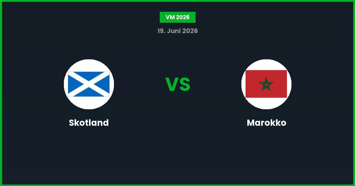 Skotland vs Marokko – Bedste Odds – 20/06/2026