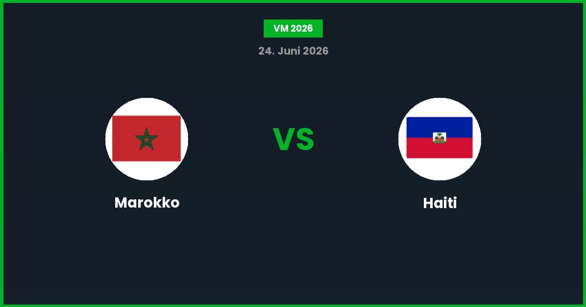 Marokko vs Haiti – Bedste Odds – 25/06/2026