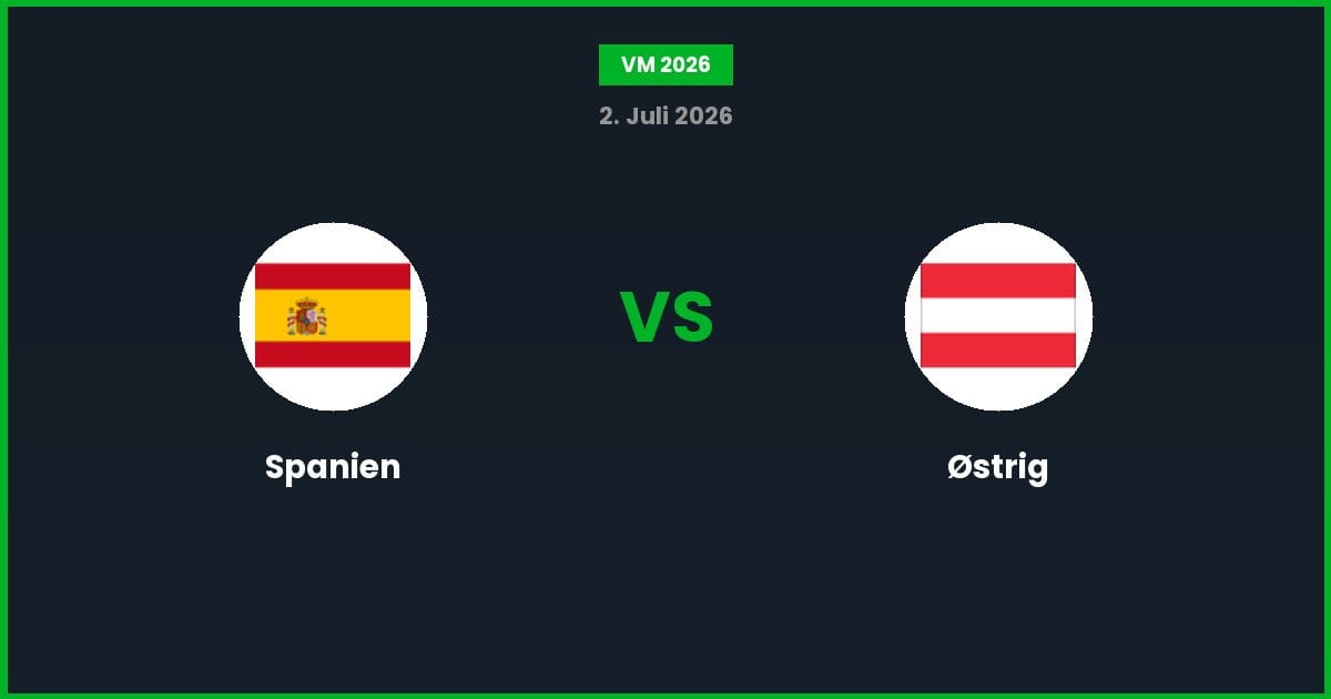 Spanien vs Østrig – Bedste Odds – 02/07/2026