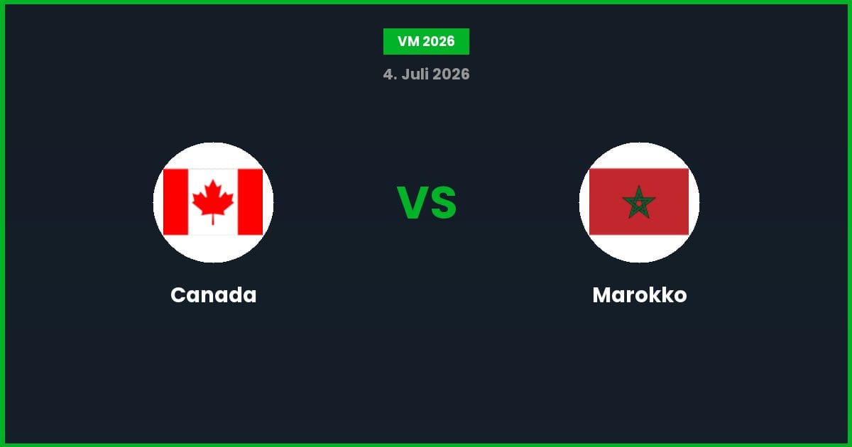Canada vs Marokko – Bedste Odds – 04/07/2026