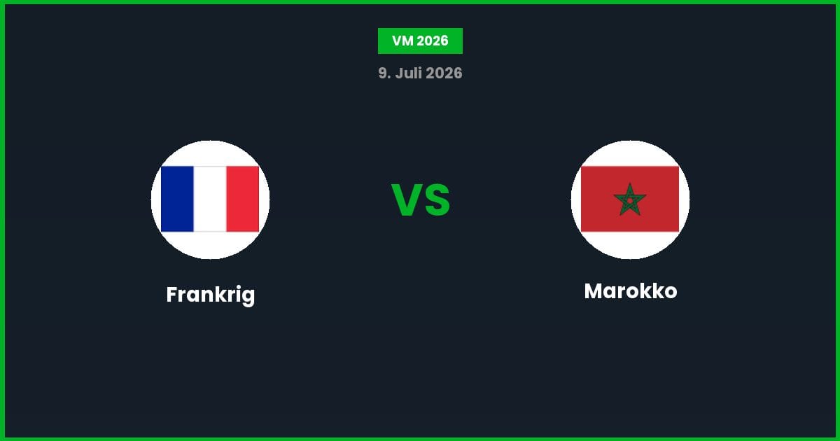 Frankrig vs Marokko – Bedste Odds – 09/07/2026