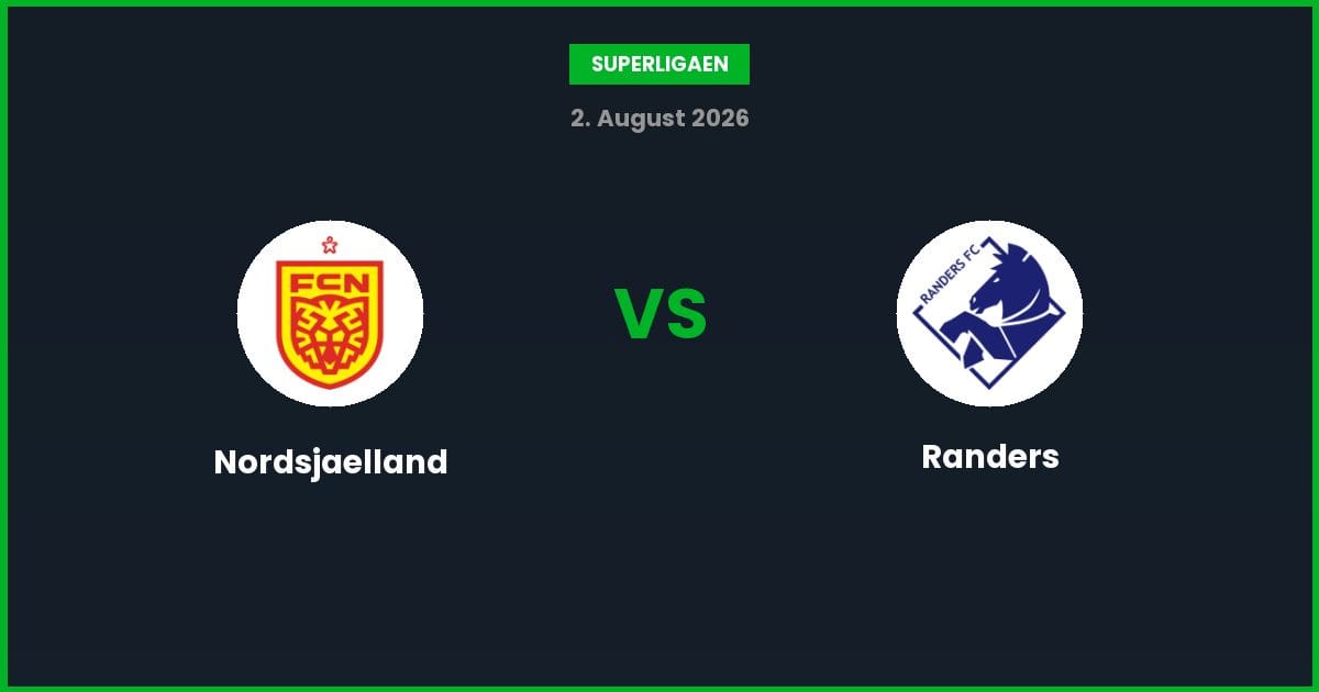 Nordsjaelland vs Randers – Bedste Odds – 02/08/2026