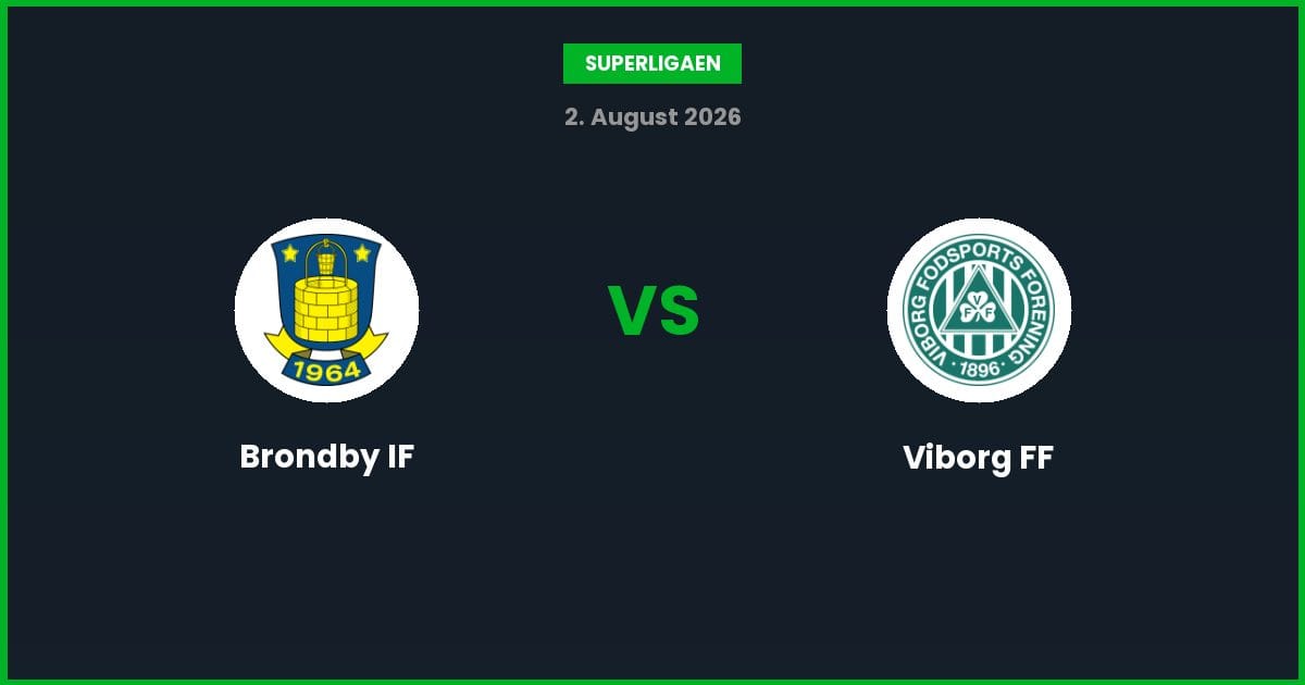 Brondby IF vs Viborg FF – Bedste Odds – 02/08/2026
