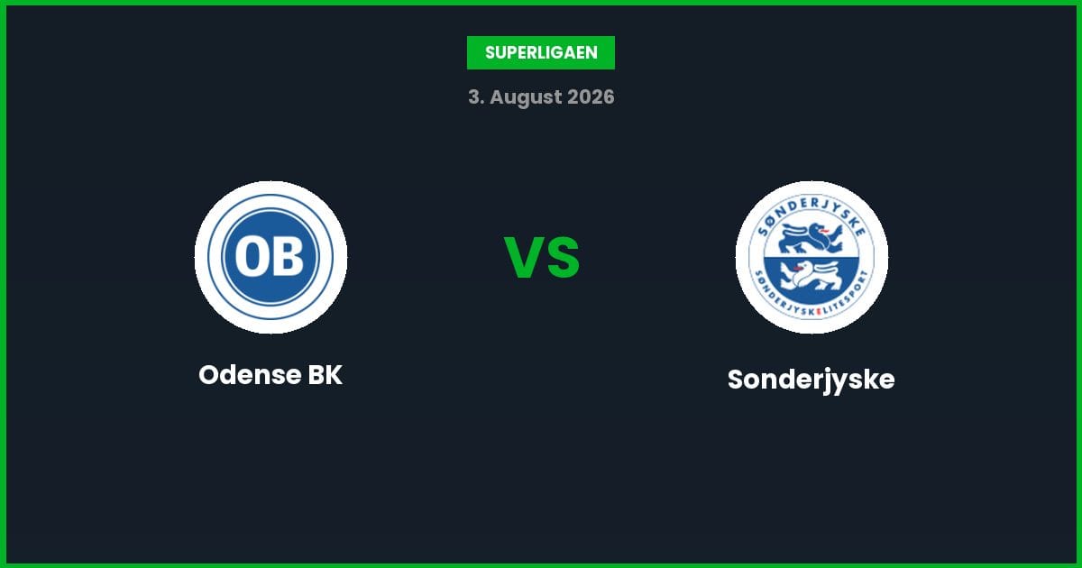 Odense BK vs Sonderjyske – Bedste Odds – 03/08/2026