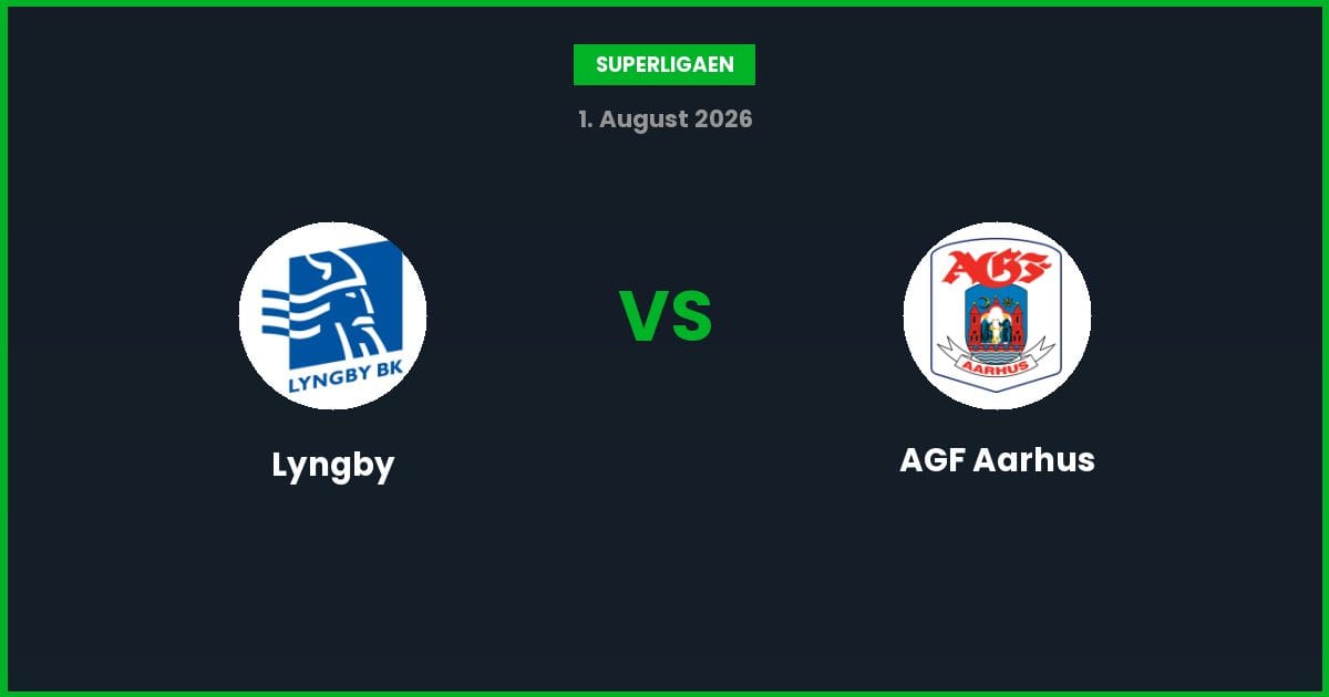 Lyngby vs AGF Aarhus – Bedste Odds – 01/08/2026