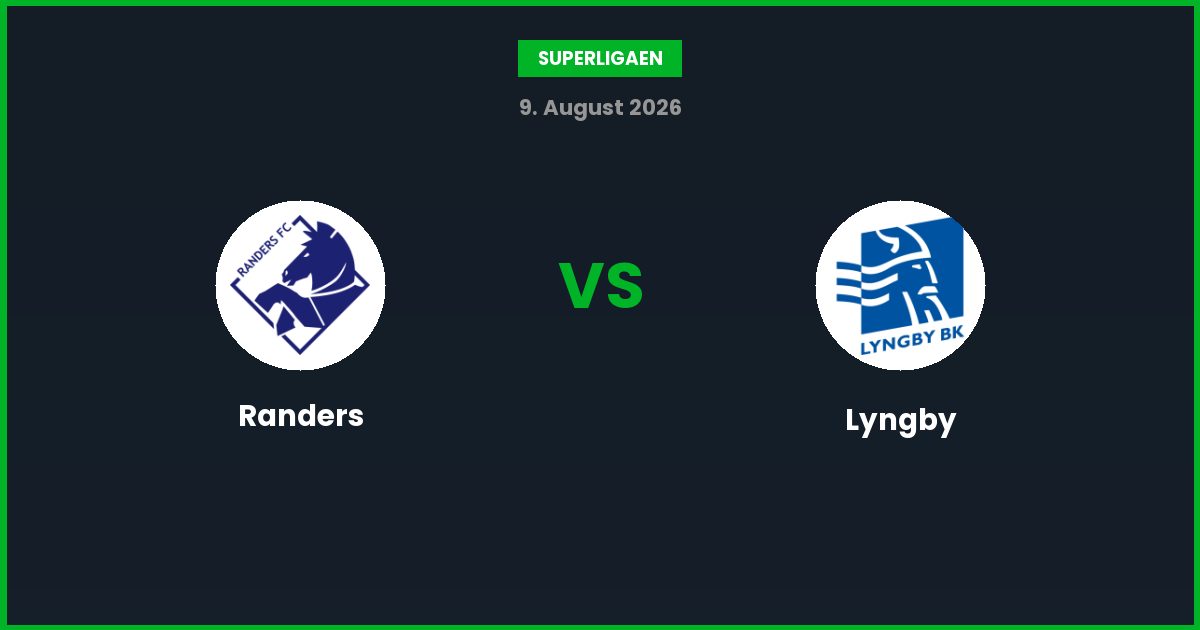 Randers vs Lyngby – Bedste Odds – 09/08/2026