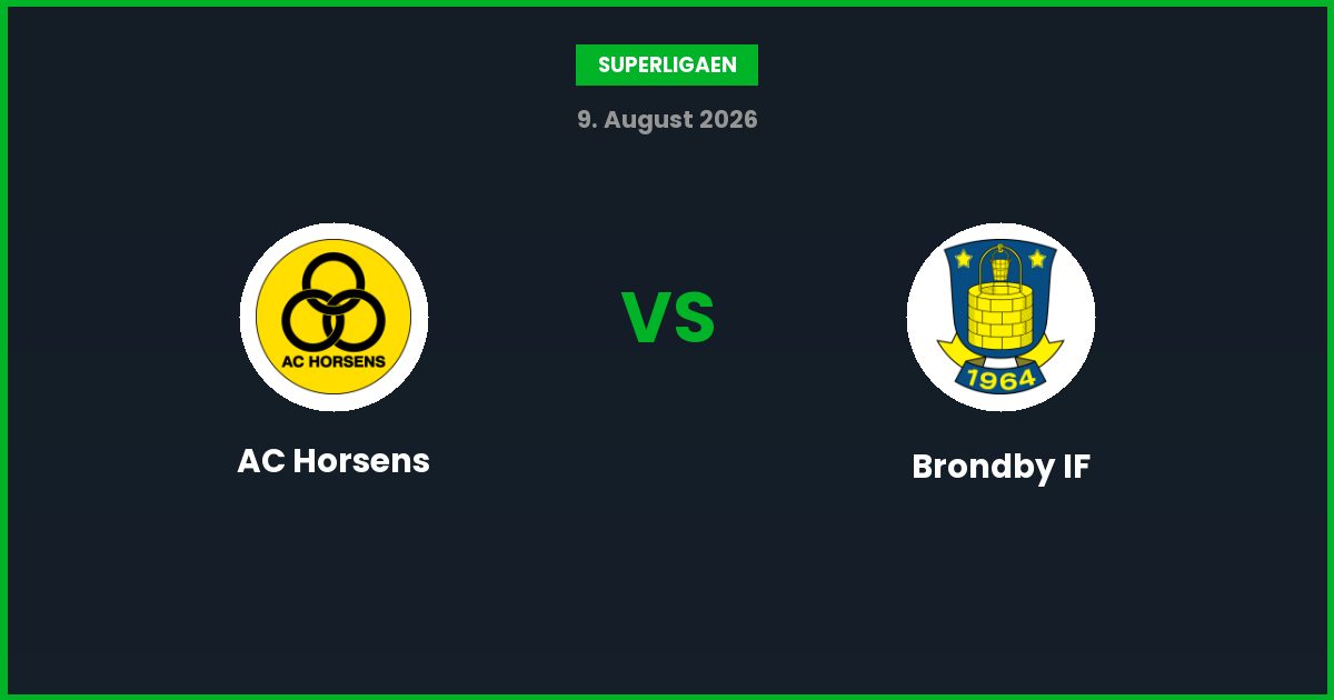 AC Horsens vs Brondby IF – Bedste Odds – 09/08/2026
