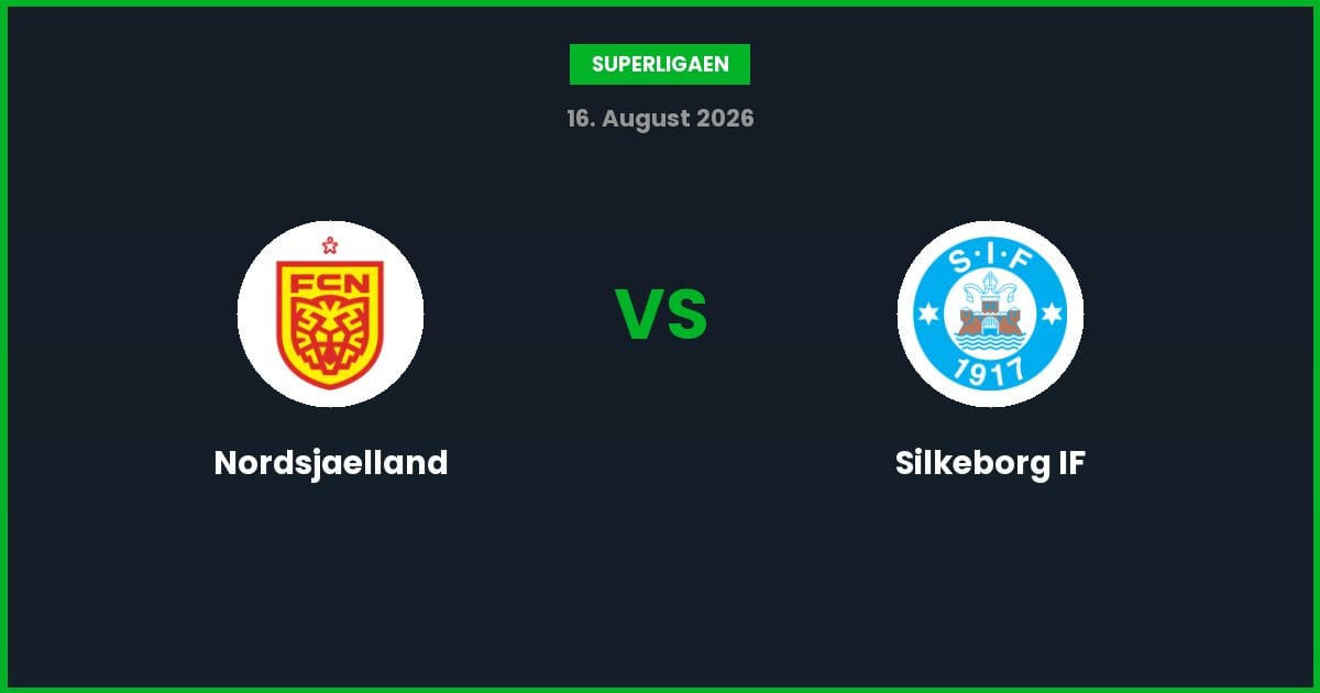 Nordsjaelland vs Silkeborg IF – Bedste Odds – 16/08/2026