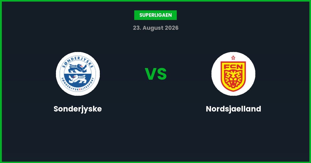 Sonderjyske vs Nordsjaelland – Bedste Odds – 23/08/2026