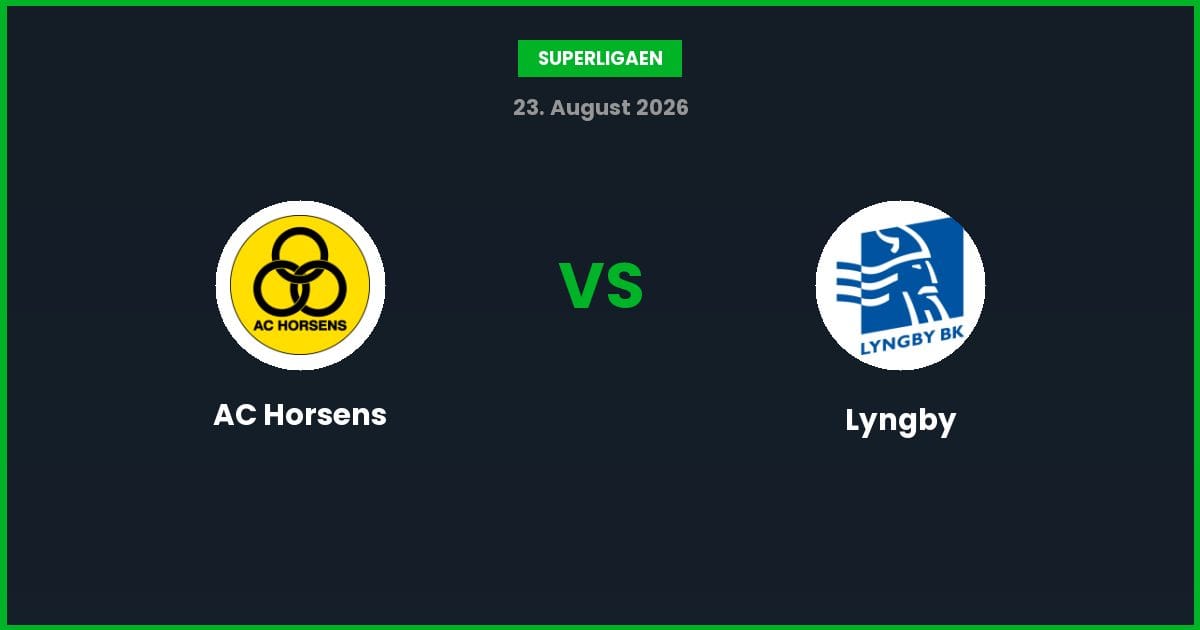 AC Horsens vs Lyngby – Bedste Odds – 23/08/2026