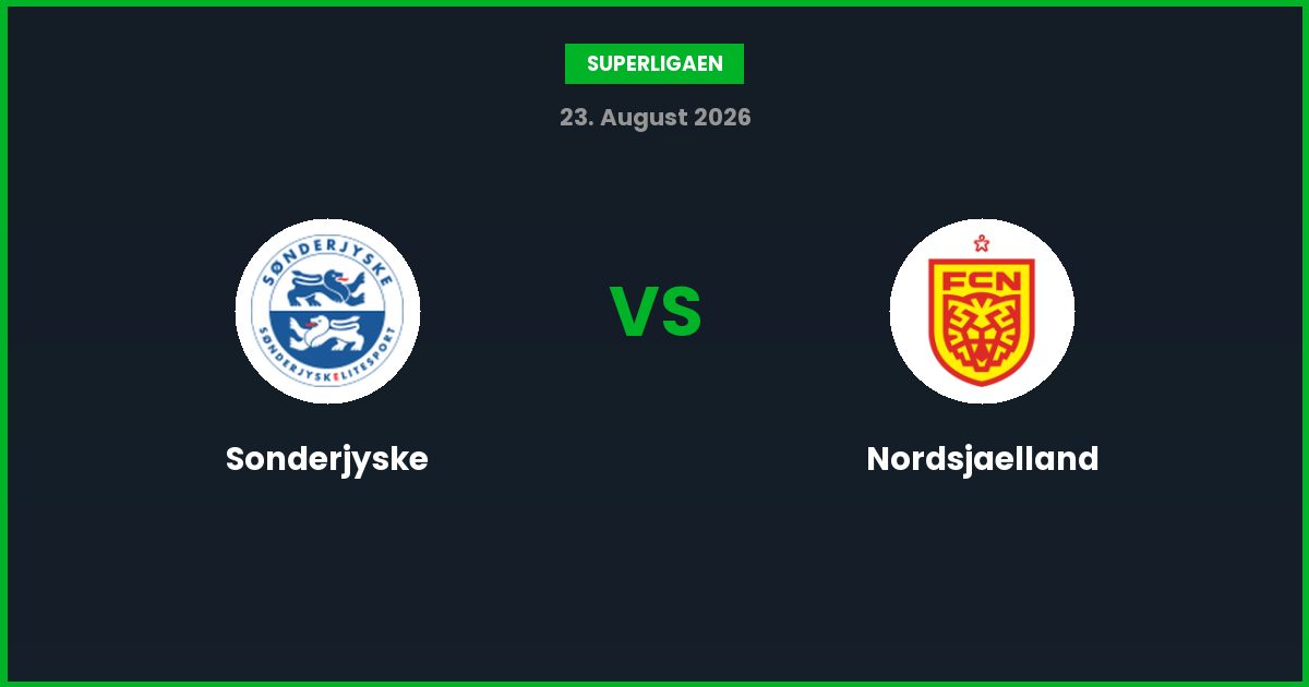 Sonderjyske vs Nordsjaelland – Bedste Odds – 23/08/2026