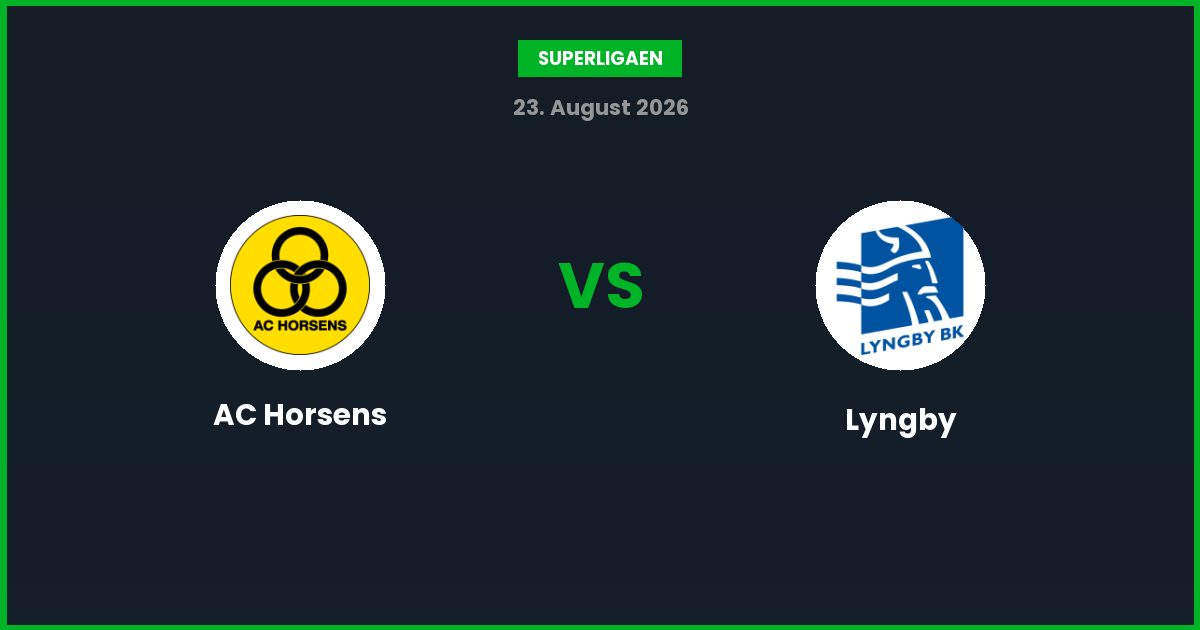 AC Horsens vs Lyngby – Bedste Odds – 23/08/2026