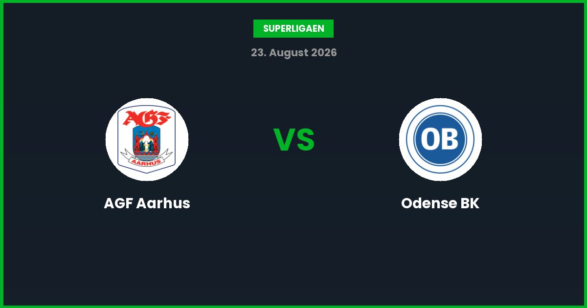 AGF Aarhus vs Odense BK – Bedste Odds – 23/08/2026