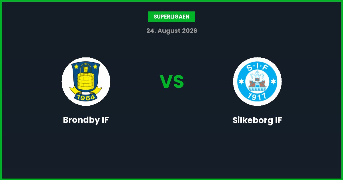 Brondby IF vs Silkeborg IF – Bedste Odds – 24/08/2026