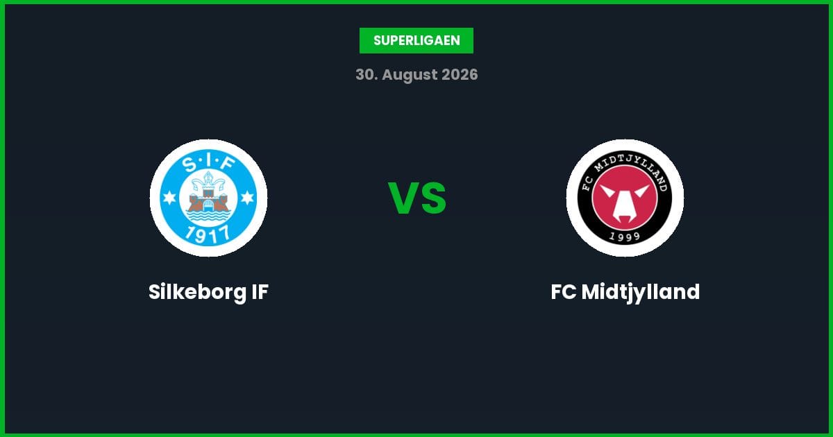 Silkeborg IF vs FC Midtjylland – Bedste Odds – 30/08/2026