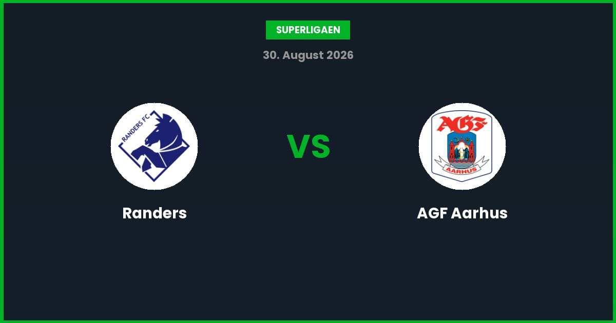 Randers vs AGF Aarhus – Bedste Odds – 30/08/2026