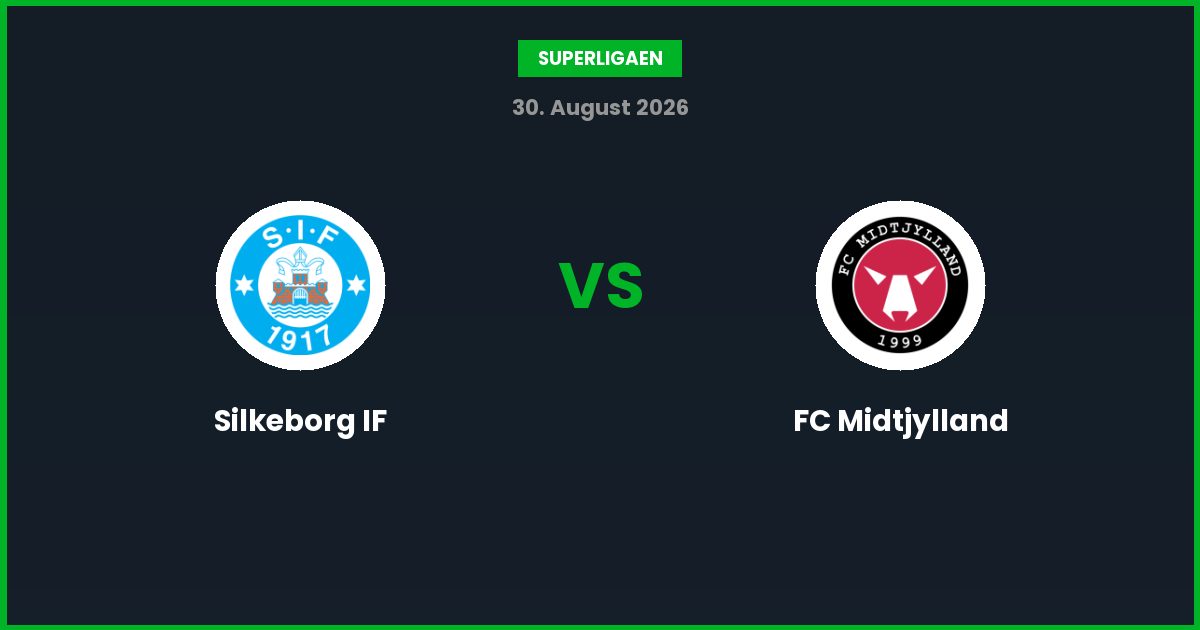Silkeborg IF vs FC Midtjylland – Bedste Odds – 30/08/2026