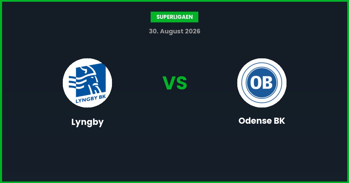 Lyngby vs Odense BK – Bedste Odds – 30/08/2026