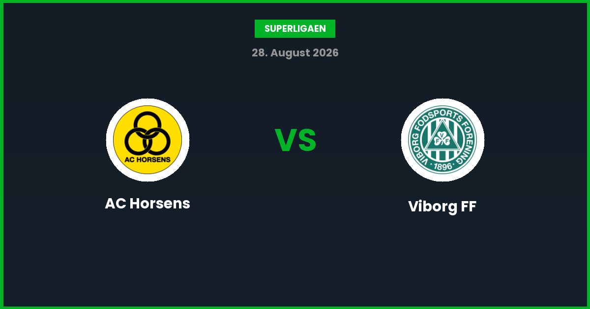 AC Horsens vs Viborg FF – Bedste Odds – 28/08/2026