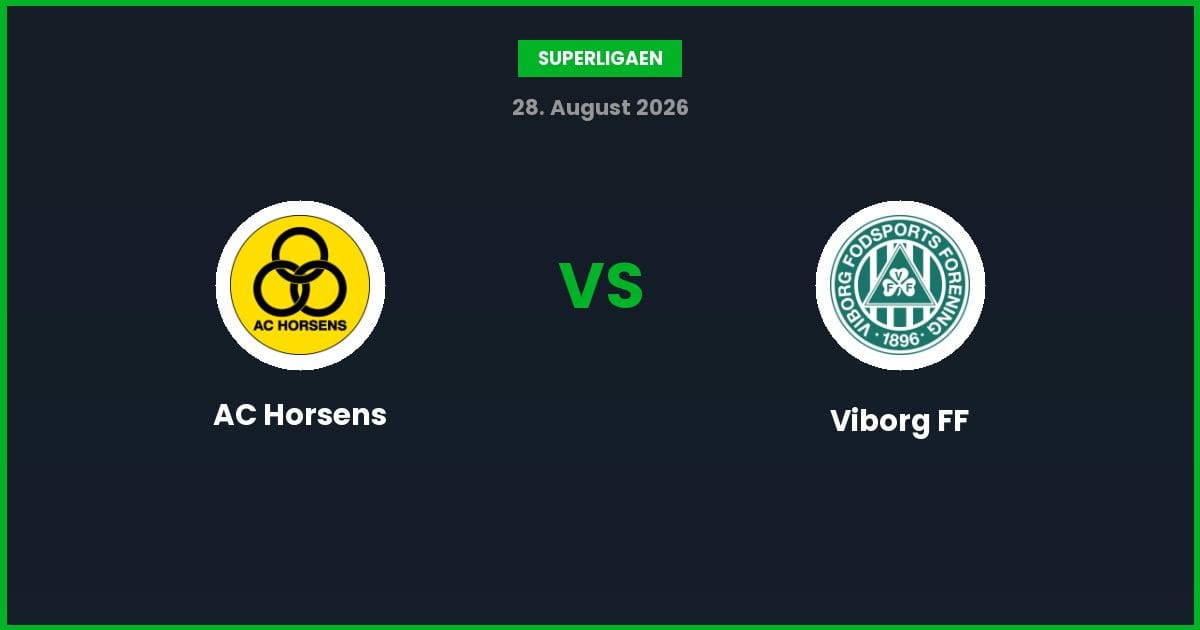 AC Horsens vs Viborg FF – Bedste Odds – 28/08/2026
