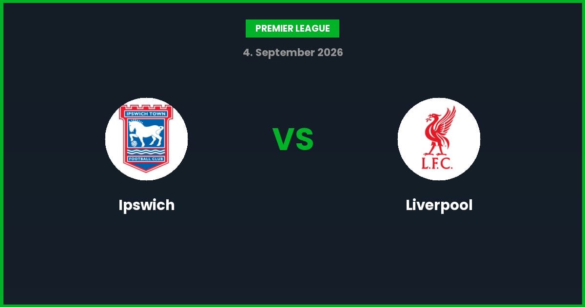 Ipswich vs Liverpool – Bedste Odds – 04/09/2026