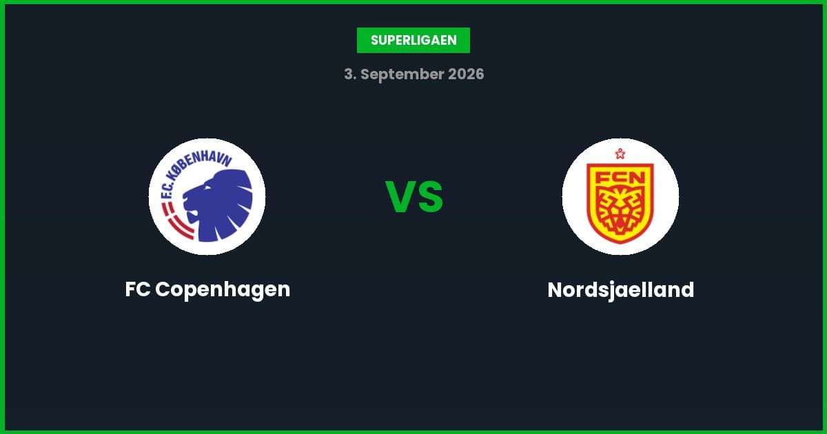 FC Copenhagen vs Nordsjaelland – Bedste Odds – 03/09/2026
