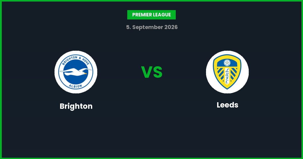 Brighton vs Leeds – Bedste Odds – 05/09/2026