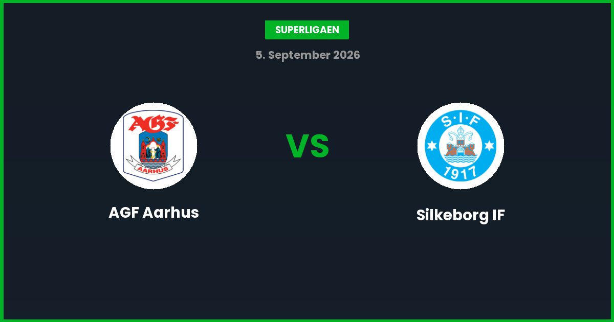 AGF Aarhus vs Silkeborg IF – Bedste Odds – 05/09/2026