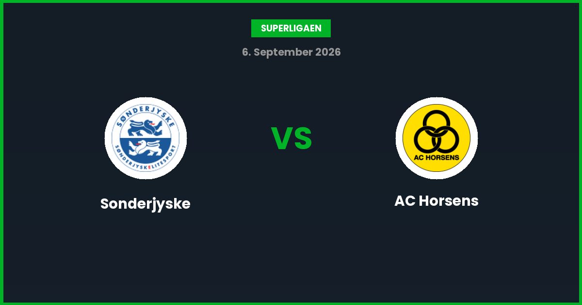 Sonderjyske vs AC Horsens – Bedste Odds – 06/09/2026