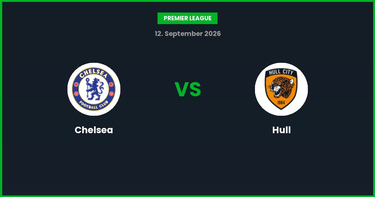 Chelsea vs Hull – Bedste Odds – 12/09/2026