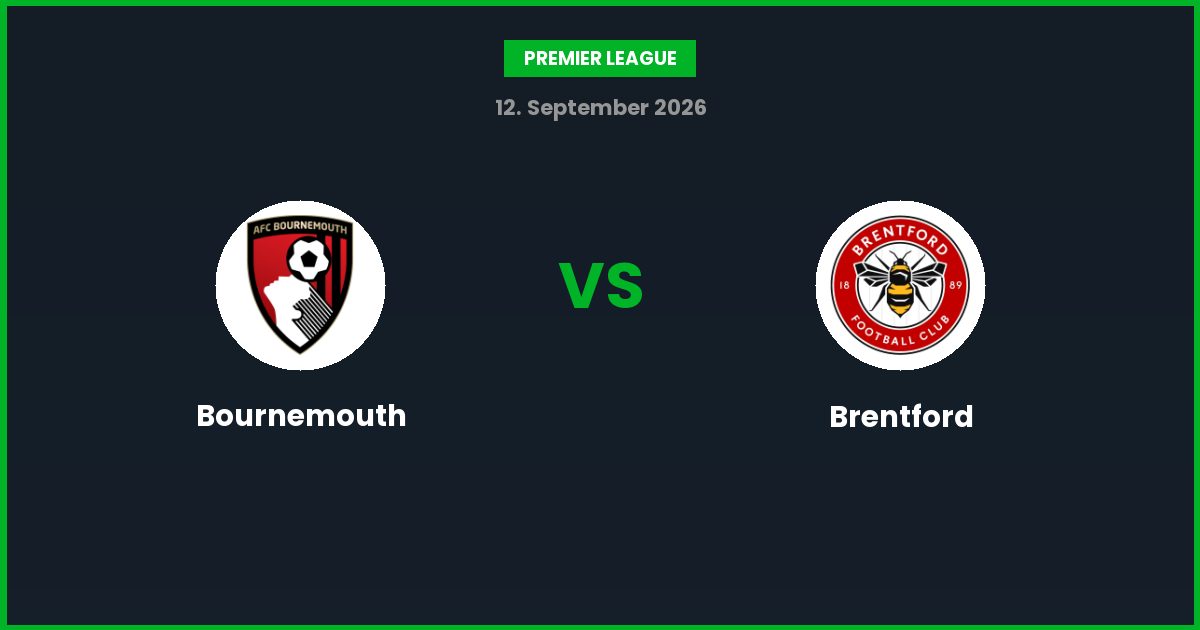 Bournemouth vs Brentford – Bedste Odds – 12/09/2026