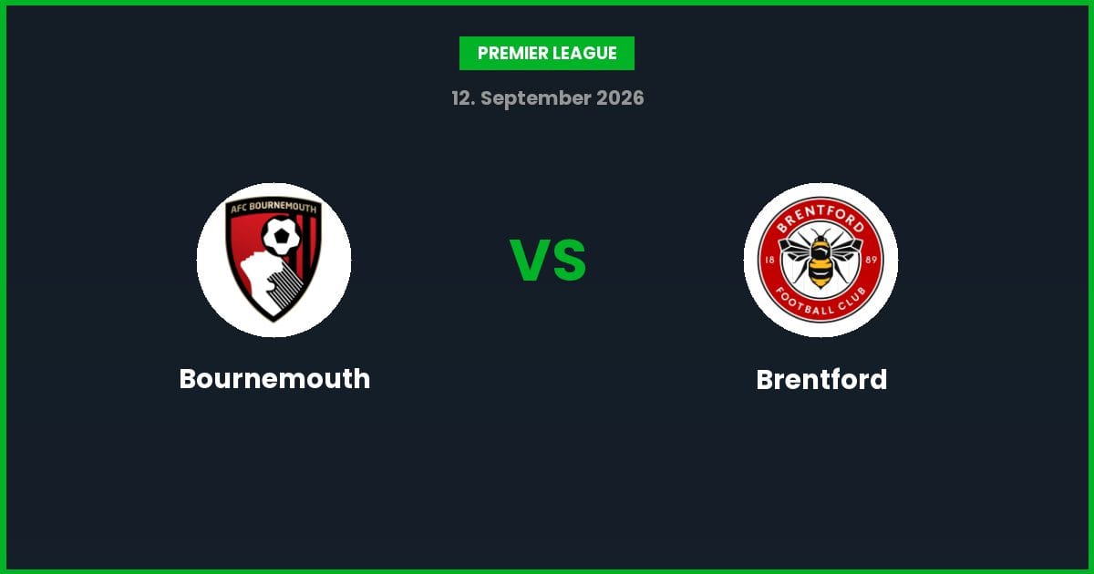 Bournemouth vs Brentford – Bedste Odds – 12/09/2026