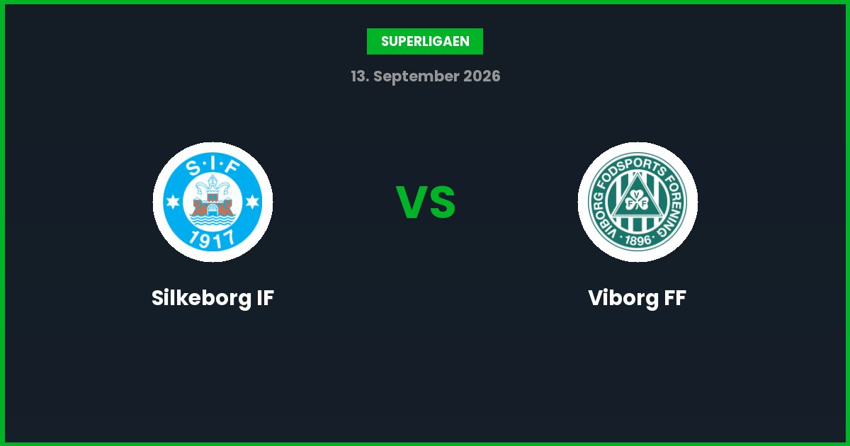 Silkeborg IF vs Viborg FF – Bedste Odds – 13/09/2026