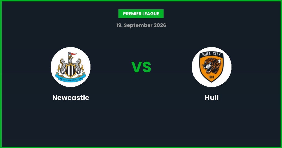Newcastle vs Hull – Bedste Odds – 19/09/2026