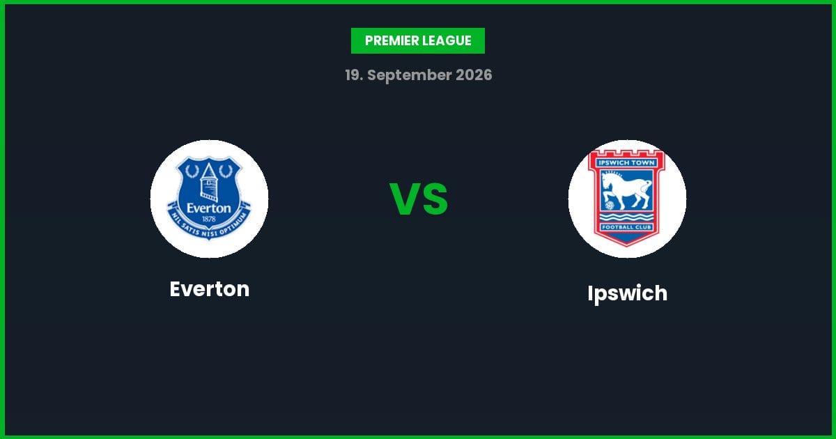 Everton vs Ipswich – Bedste Odds – 19/09/2026
