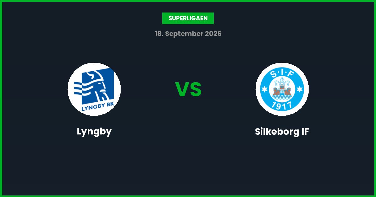 Lyngby vs Silkeborg IF – Bedste Odds – 18/09/2026