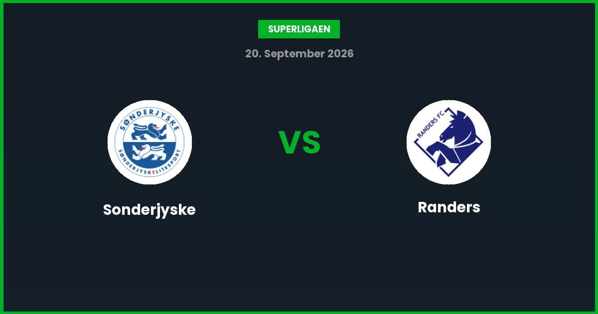 Sonderjyske vs Randers – Bedste Odds – 20/09/2026