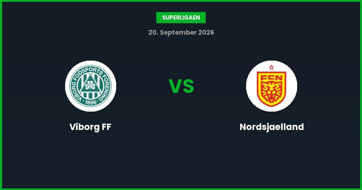 Viborg FF vs Nordsjaelland – Bedste Odds – 20/09/2026