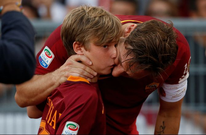 Serie D -Cristian Totti stopper som 19-årig 