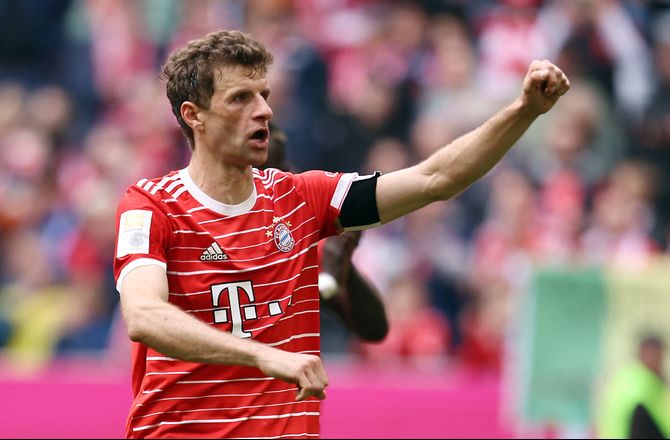 Bundesliga -Thomas Müller runder vild milepæl