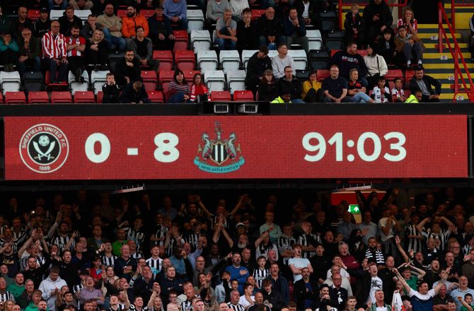 Premier League -8-0: Newcastle smadrede Slimane og co.