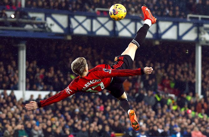 Premier League -Årets mål? Garnacho med vanvittigt saksesparksmål